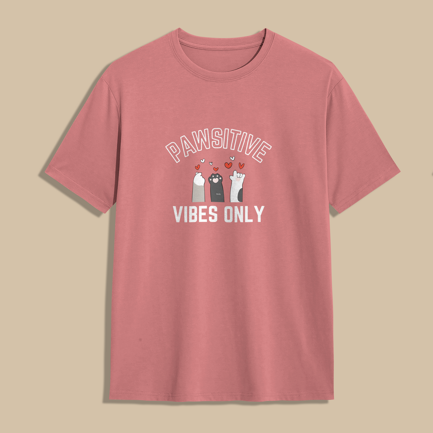 Pawsitive Vibes Only Unisex Tshirt | The Ameowzing Collection